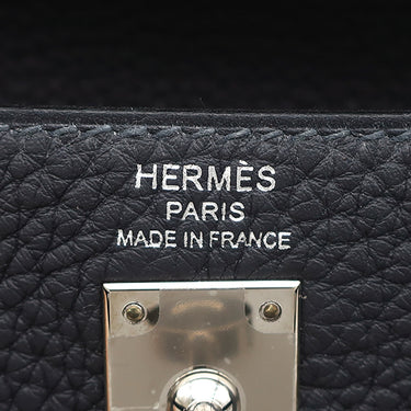 エルメス HERMES ケリー25 内縫い キャバン トゴ 2WAYバッグ シルバー金具 紺 2024年製