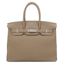 エルメス HERMES バーキン35 エトゥープ トゴ ハンドバッグ シルバー金具 グレージュ