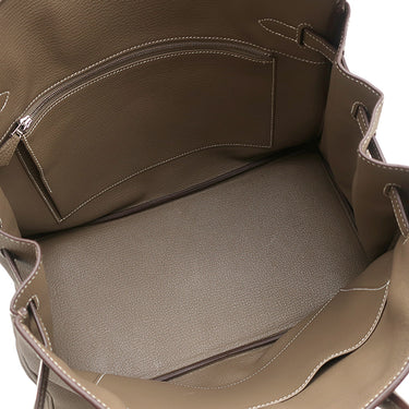 エルメス HERMES バーキン35 エトゥープ トゴ ハンドバッグ シルバー金具 グレージュ