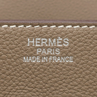 エルメス HERMES バーキン35 エトゥープ トゴ ハンドバッグ シルバー金具 グレージュ