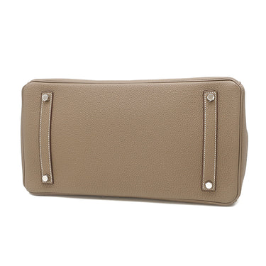 エルメス HERMES バーキン35 エトゥープ トゴ ハンドバッグ シルバー金具 グレージュ