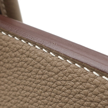エルメス HERMES バーキン35 エトゥープ トゴ ハンドバッグ シルバー金具 グレージュ