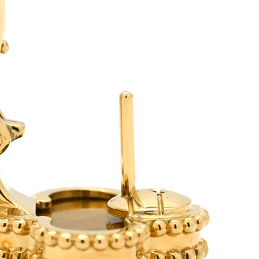 ヴァンクリーフアーペル Van Cleef & Arpels マジックアルハンブラ 2モチーフ VCARN5JR00 レッド×ブラウン×イエローゴールド K18YG カーネリアン タイガーズアイ ピアス 18K YG カーネリアン タイガーズアイ