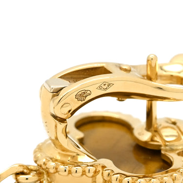 ヴァンクリーフアーペル Van Cleef & Arpels マジックアルハンブラ 2モチーフ VCARN5JR00 レッド×ブラウン×イエローゴールド K18YG カーネリアン タイガーズアイ ピアス 18K YG カーネリアン タイガーズアイ