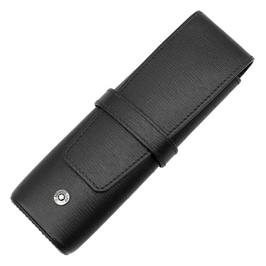 モンブラン Montblanc 4810 ウエストサイド ペンポーチ 2本用 ブラック レザー ペンケース ホワイトスター ペン入れ 2本 2本差し