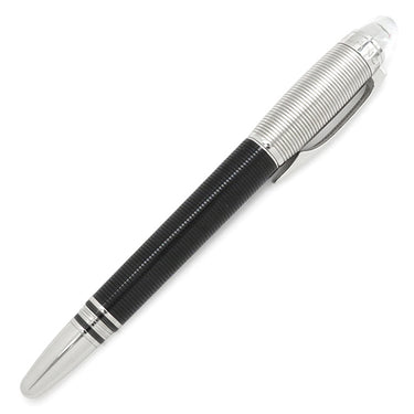 モンブラン Montblanc スターウォーカー ドゥエ ブラック×シルバー メタル ボールペン 黒インク キャップ式 ローラーボール 筆記確認済み