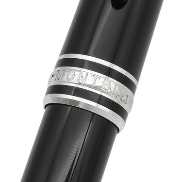 モンブラン Montblanc マイスターシュテック シグネチャーフォーグッド クラシック ブラック×シルバー GP プレシャスレジン サファイア ボールペン ユニセフ サファイア 筆記確認済み