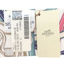 エルメス HERMES ツイリー H064299S ホワイト×ブルージーン×ボワドゥローズ シルク スカーフ 新品 未使用 【Harnais Legendaire/伝説のハーネス】