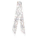 エルメス HERMES ツイリー H064299S ホワイト×グリペルル×ルージュH シルク スカーフ 新品 未使用 【Harnais Legendaire/伝説のハーネス】