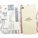 エルメス HERMES ツイリー H064299S ホワイト×グリペルル×ルージュH シルク スカーフ 新品 未使用 【Harnais Legendaire/伝説のハーネス】