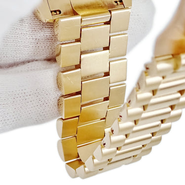 腕時計 ロレックス ROLEX デイデイト 36 118238 自動巻き メンズ メーカーOH済 Y番 K18YG無垢 フルーテッドベゼル グリーン