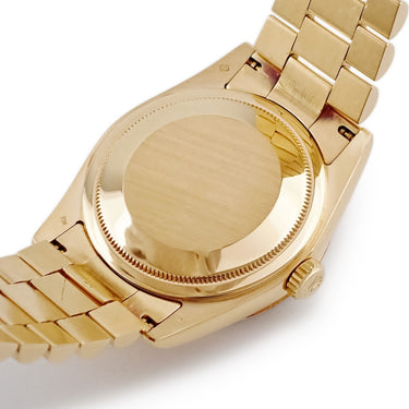 腕時計 ロレックス ROLEX デイデイト 36 118238 自動巻き メンズ メーカーOH済 Y番 K18YG無垢 フルーテッドベゼル グリーン