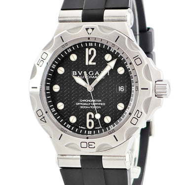 腕時計 ブルガリ BVLGARI ディアゴノ プロフェッショナル スクーバ アクア DP42SSD 自動巻き メンズ 黒 デイト 逆回転防止ベゼル