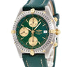 腕時計 ブライトリング BREITLING クロノマット ビコロ B13047 自動巻き メンズ OH済 K18YG×SS コンビ 緑 デイト 逆回転防止ベゼル