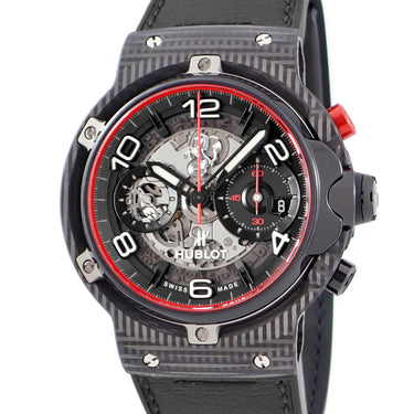 腕時計 ウブロ HUBLOT クラシック フュージョン フェラーリGT 3Dカーボン 526.QB.0124.VR 自動巻き メンズ OH済 クロノグラフ 限定