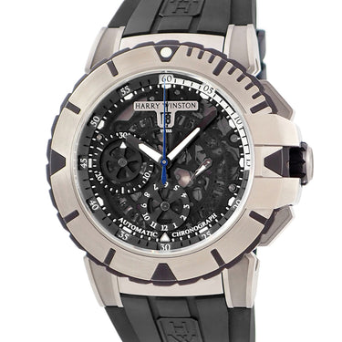 腕時計 ハリーウィンストン Harry Winston オーシャン スポーツ クロノグラフ 411/MCA44ZC.K2 OCSACH44ZZ002 自動巻き メンズ OH済 ザリウム