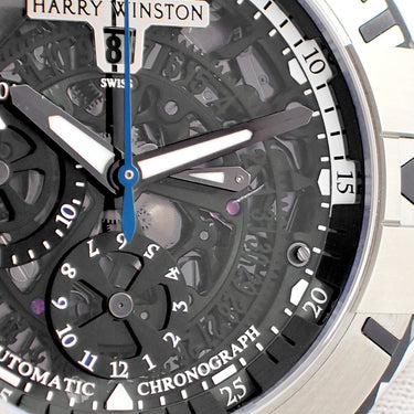 腕時計 ハリーウィンストン Harry Winston オーシャン スポーツ クロノグラフ 411/MCA44ZC.K2 OCSACH44ZZ002 自動巻き メンズ OH済 ザリウム