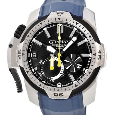 腕時計 グラハム GRAHAM クロノファイター プロダイブ 2CDAV.B02A 自動巻き メンズ 未使用 クロノグラフ 黒 PVD 10時位置リューズ