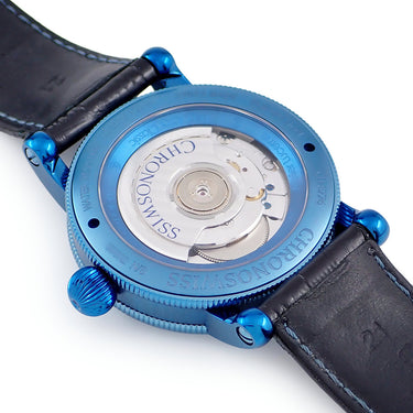 腕時計 クロノスイス CHRONOSWISS レギュレーター クラシック ブルー スティール CH-8776-BL 自動巻き メンズ 青 PVD スモールセコンド