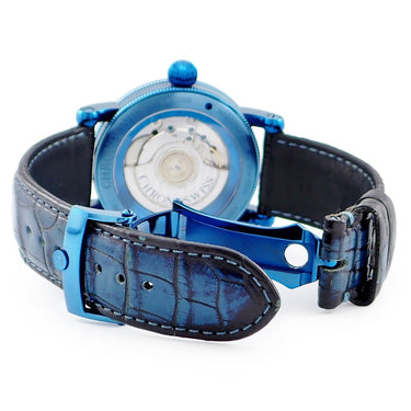 腕時計 クロノスイス CHRONOSWISS レギュレーター クラシック ブルー スティール CH-8776-BL 自動巻き メンズ 青 PVD スモールセコンド