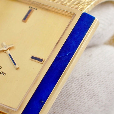 腕時計 パテックフィリップ PATEK PHILIPPE スクエア ヴィンテージ 3578/1J 手巻き メンズ メーカーOH済 K18YG無垢 純正ラピスラズリ