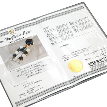 ジュエルスタジオ JEWELSTUDIO マルチストーン ダイヤ デザインペンダント マルチカラー×イエローゴールド K18YG シルバー925 ガーネット サファイア マザーオブパール/カルセドニー ダイヤモンド ネックレス Au750 WG 18金 カラーストーン
