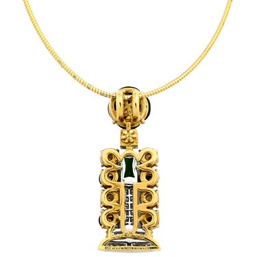 ジュエルスタジオ JEWELSTUDIO マルチストーン ダイヤ デザインペンダント マルチカラー×イエローゴールド K18YG シルバー925 ガーネット サファイア マザーオブパール/カルセドニー ダイヤモンド ネックレス Au750 WG 18金 カラーストーン