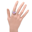 ジュエルスタジオ JEWELSTUDIO ピンクサファイア ダイヤ ハート ピンク×ホワイトゴールド K18WG ダイヤモンド ピンクサファイア リング 指輪 K18 WG Au750 ファンシーカット 13.5号