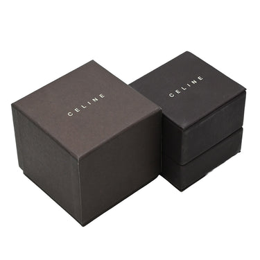 セリーヌ CELINE 一文字リング ピンク×イエローゴールド K18YG リング 指輪 Au750 K18 YG 11P 11石 11号