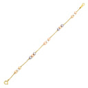 タサキ TASAKI パール ステーション 3カラー×イエローゴールド K18YG パール ブレスレット TASAKI Au750 18K 18金 真珠 ピンク グレー 白 3カラー
