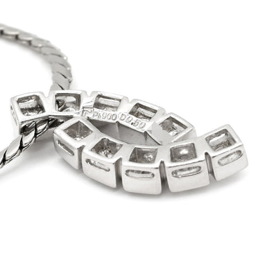 ポーラ POLA ダイヤ 0.50ct デザイン ペンダント プラチナシルバー Pt900 ダイヤモンド PT850(チェーン) ネックレス プラチナ 10石 10P