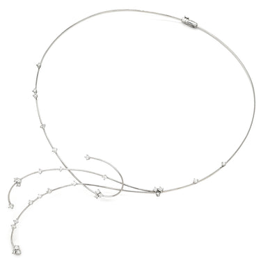 ダル ラーゴ Dal lago ダイヤモンド ワイヤーネックレス ホワイトゴールド K18WG ダイヤモンド ネックレス 18K 750 18金 ダイヤ