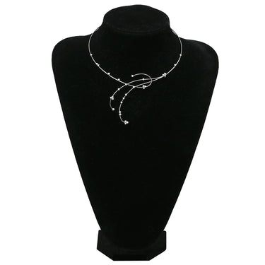 ダル ラーゴ Dal lago ダイヤモンド ワイヤーネックレス ホワイトゴールド K18WG ダイヤモンド ネックレス 18K 750 18金 ダイヤ