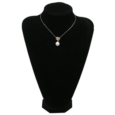 タサキ TASAKI パール ダイヤモンド パールホワイト×イエローゴールド K18YG パール ダイヤモンド ペンダントトップ TASAKI Au750 18K 18金 真珠 大粒 1P フラワー ネックレストップ