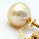 タサキ TASAKI パール 10.5mm ゴールド×イエローゴールド K18YG パール イヤリング Au750 18K 18金 YG 真珠 1P 1粒 ネジ式