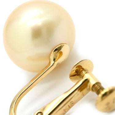 タサキ TASAKI パール 10.5mm ゴールド×イエローゴールド K18YG パール イヤリング Au750 18K 18金 YG 真珠 1P 1粒 ネジ式