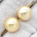 タサキ TASAKI パール 10.5mm ゴールド×イエローゴールド K18YG パール イヤリング Au750 18K 18金 YG 真珠 1P 1粒 ネジ式