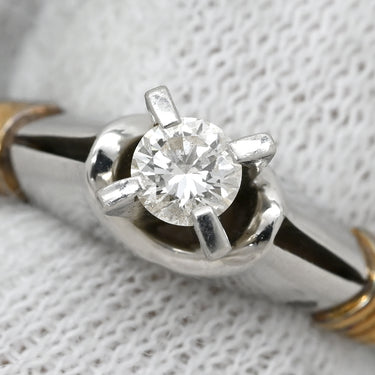 クリスチャン・ディオール Christian Dior ダイヤモンド 0.16ct 65030017 プラチナシルバー×イエローゴールド Pt900 K18YG ダイヤモンド リング 指輪 Au750 K18 YG Pt900 コンビ 一粒 1石 立爪 8号