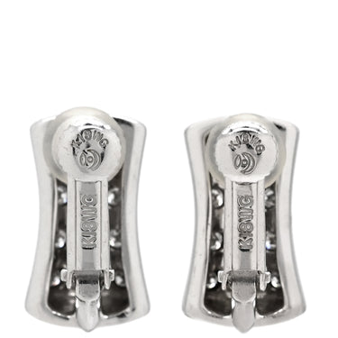 タサキ TASAKI ダイヤ デザイン イヤリング ホワイトゴールド K18WG ダイヤモンド イヤリング TASAKI 750WG Au750 パヴェ ネジ式 ダイヤ