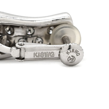 タサキ TASAKI ダイヤ デザイン イヤリング ホワイトゴールド K18WG ダイヤモンド イヤリング TASAKI 750WG Au750 パヴェ ネジ式 ダイヤ