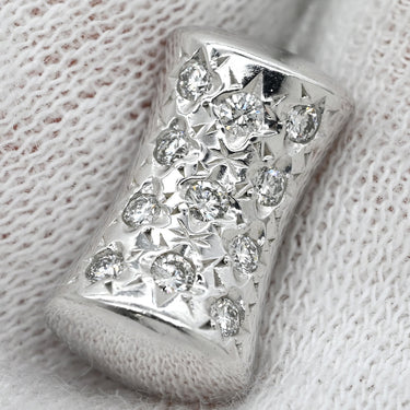 タサキ TASAKI ダイヤ デザイン イヤリング ホワイトゴールド K18WG ダイヤモンド イヤリング TASAKI 750WG Au750 パヴェ ネジ式 ダイヤ