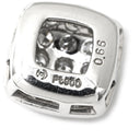 タサキ TASAKI ダイヤモンド プラチナシルバー Pt900 ダイヤモンド ペンダントトップ TASAKI パヴェ プラチナ スクエア チャーム