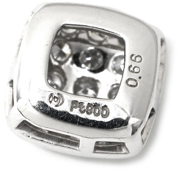 タサキ TASAKI ダイヤモンド プラチナシルバー Pt900 ダイヤモンド ペンダントトップ TASAKI パヴェ プラチナ スクエア チャーム