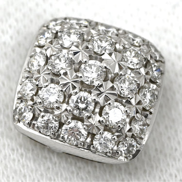 タサキ TASAKI ダイヤモンド プラチナシルバー Pt900 ダイヤモンド ペンダントトップ TASAKI パヴェ プラチナ スクエア チャーム