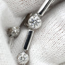 タサキ TASAKI ダイヤ デザインイヤリング ホワイトゴールド K18WG ダイヤモンド イヤリング Au750 18K 18金 ドロップ スウィング ネジ クリップ式