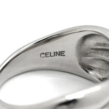 セリーヌ CELINE PT ロゴ デザインリング プラチナシルバー Pt900 リング 指輪 プラチナ900 クロス 17号
