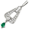 ミキモト MIKIMOTO エメラルド ダイヤモンド グリーン×プラチナシルバー Pt900 ダイヤモンド エメラルド ペンダントトップ Pt900 プラチナ バゲット ペアシェイプ 雫 しずく型