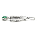 ミキモト MIKIMOTO エメラルド ダイヤモンド グリーン×プラチナシルバー Pt900 ダイヤモンド エメラルド ペンダントトップ Pt900 プラチナ バゲット ペアシェイプ 雫 しずく型