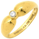 ティファニー Tiffany & Co ダブル ティアドロップ イエローゴールド K18YG ダイヤモンド リング 指輪 T＆Co. 18K AU750 YG 7.5号