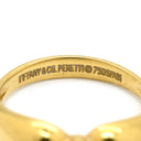ティファニー Tiffany & Co ダブル ティアドロップ イエローゴールド K18YG ダイヤモンド リング 指輪 T＆Co. 18K AU750 YG 7.5号